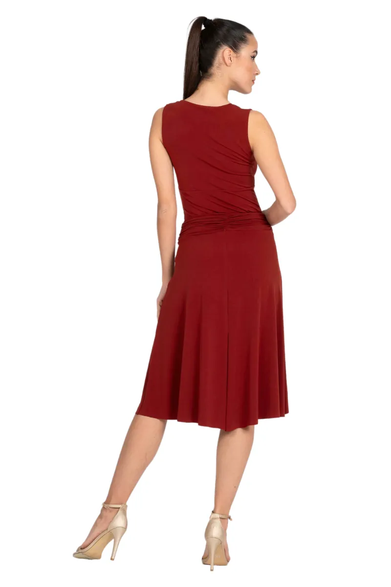 Asymmetric Tango Skirt With Front Panel