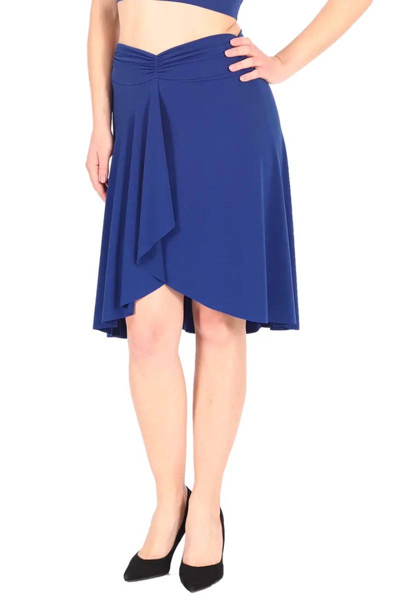 Asymmetric Tango Skirt With Front Panel