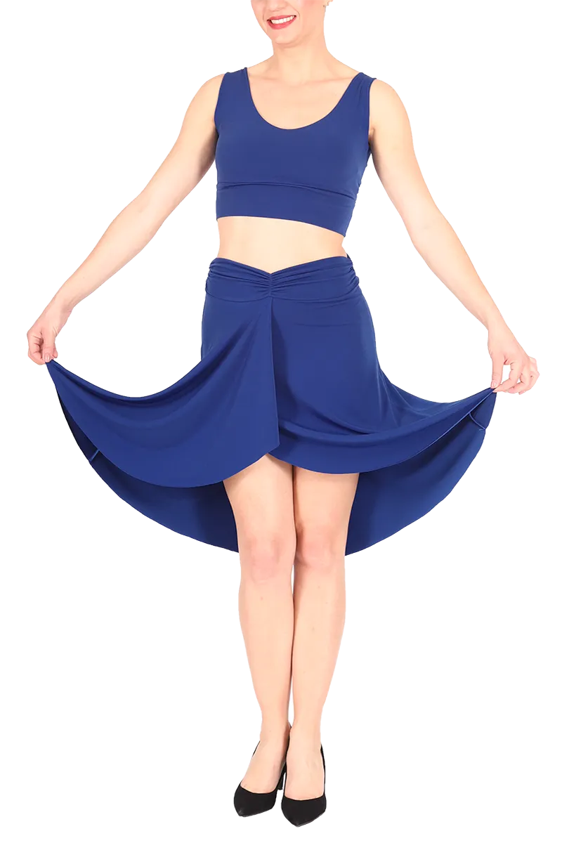 Asymmetric Tango Skirt With Front Panel