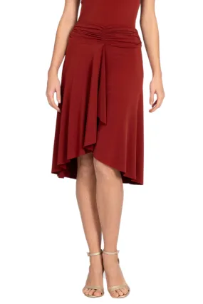 Asymmetric Tango Skirt With Front Panel