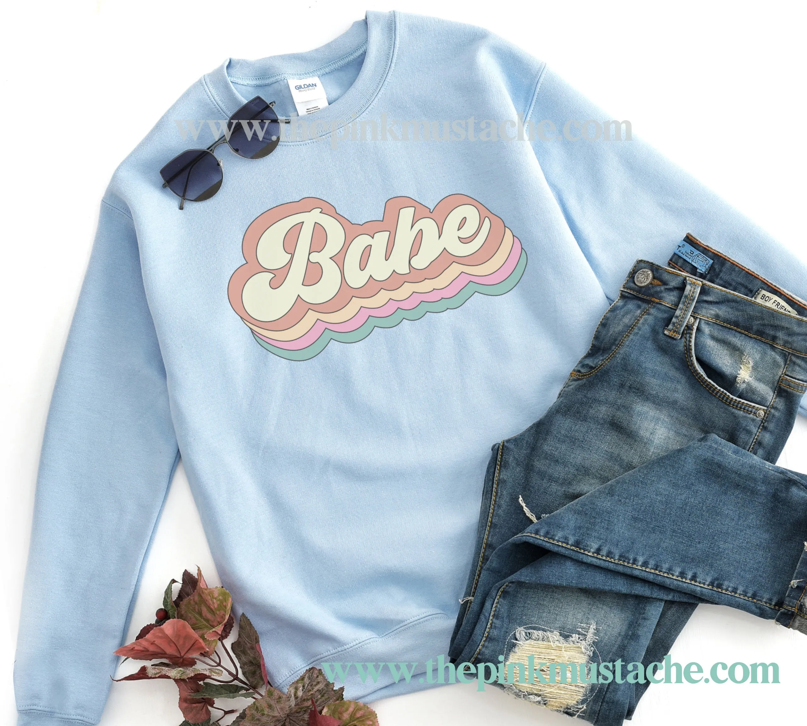 Babe Retro Oversized Sweatshirts/ Unisex sized Sweatshirts/ DTG printed Sweatshirts