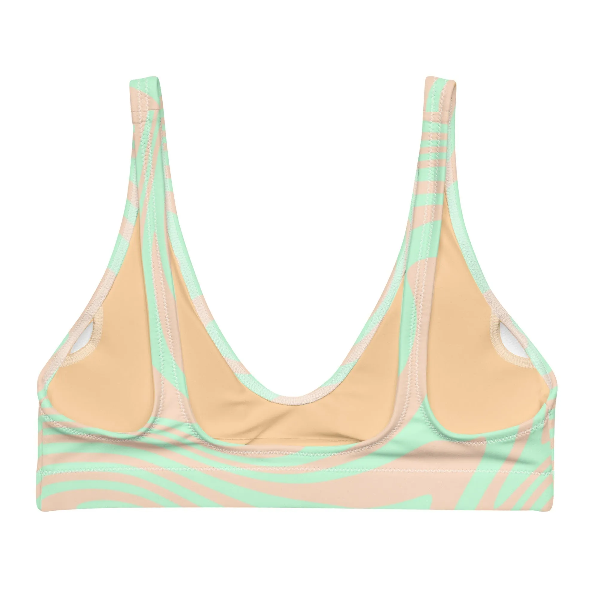 BELLA ECO PADDED BIKINI TOP | LIME SWIRL