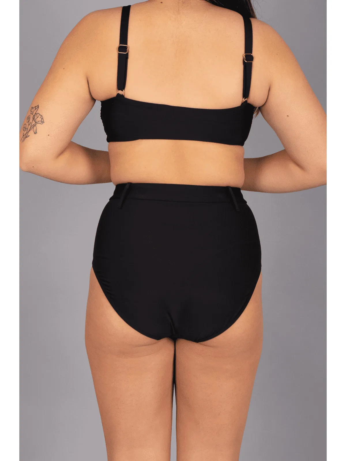 Belted High Rise Swimsuit Bottoms