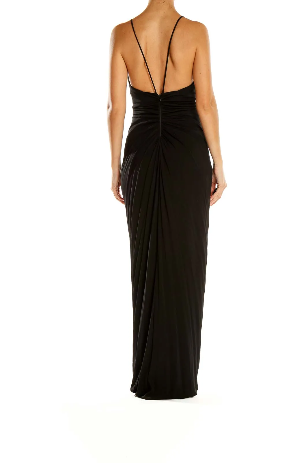 Black Elegant Cowl Neck Maxi Dress