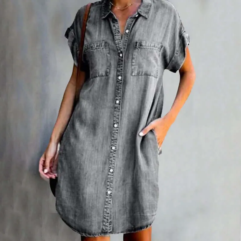 BROOKE | STYLISH DENIM DRESS WITH WAIST FOCUS