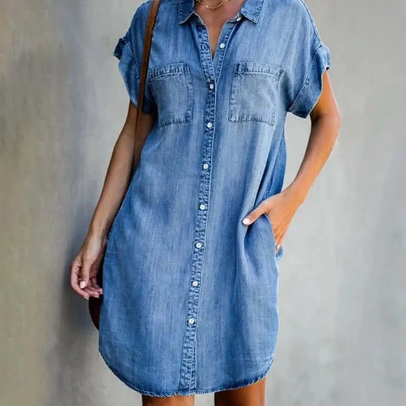 BROOKE | STYLISH DENIM DRESS WITH WAIST FOCUS