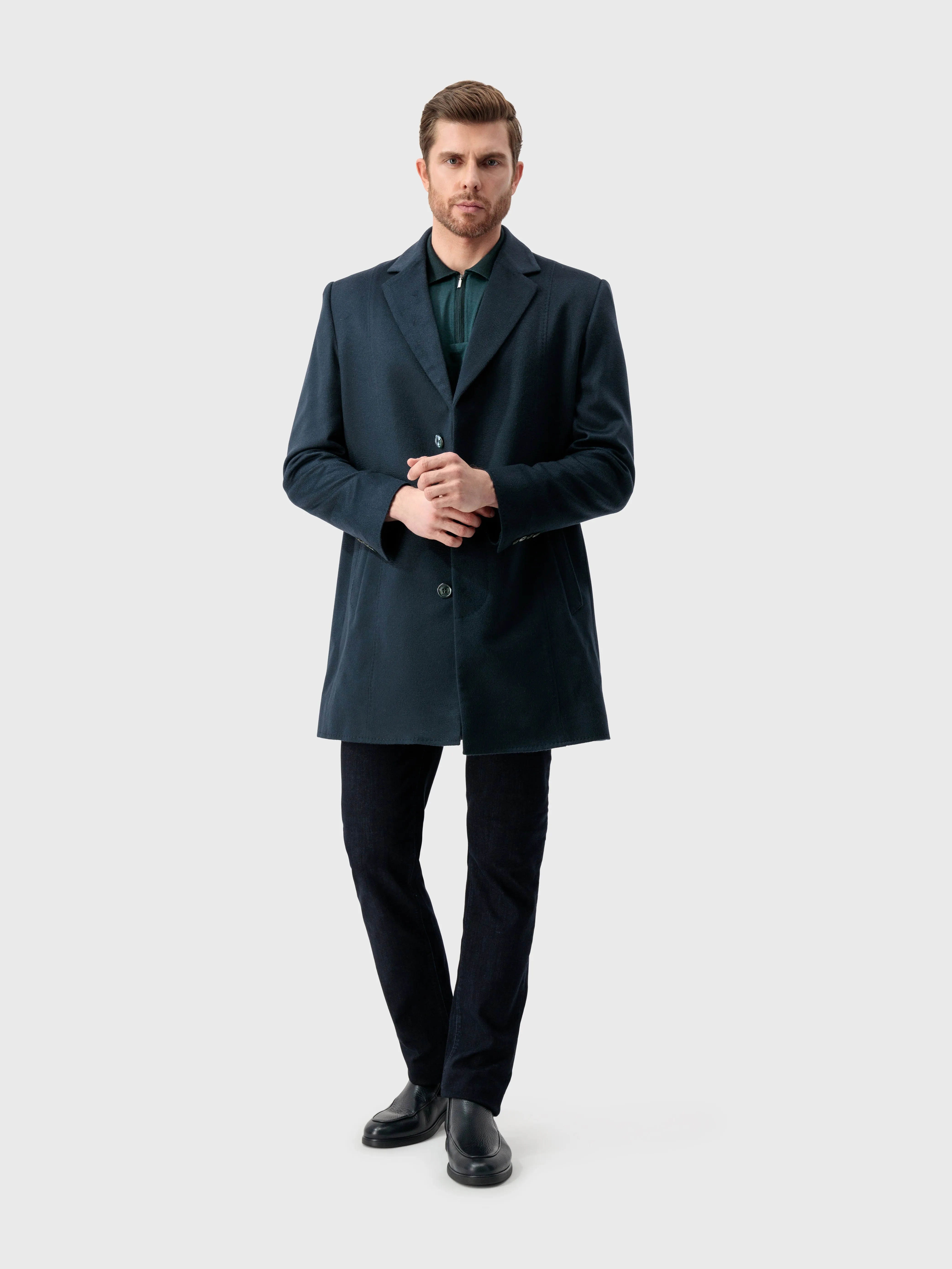 Cashmere Coat Dark Green