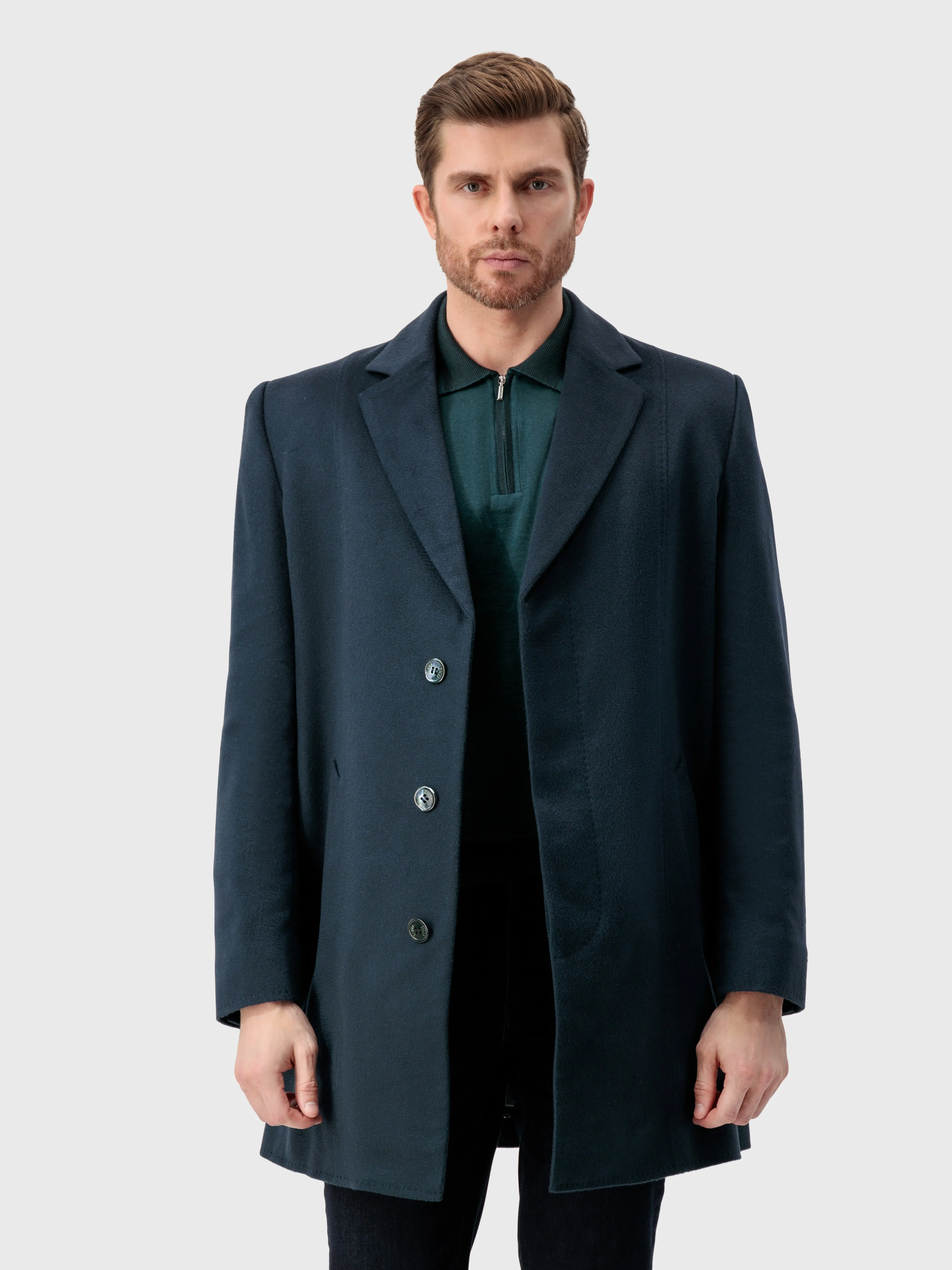 Cashmere Coat Dark Green