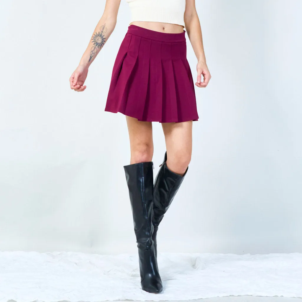 Classic pleated mini skirt wholesale