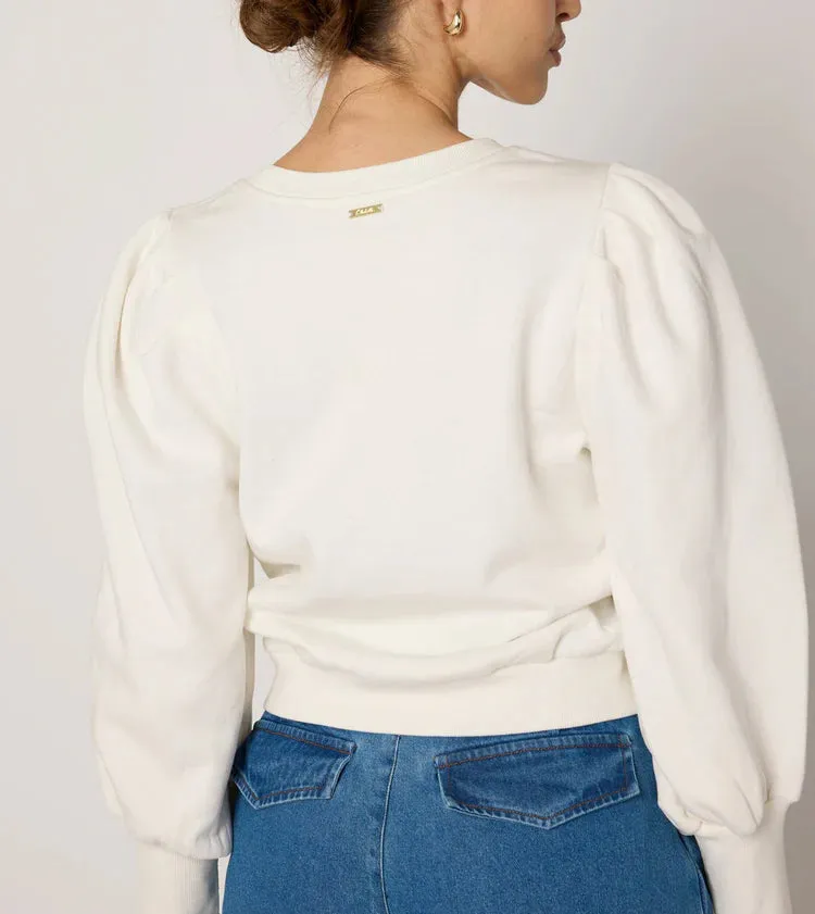 Cleobella Indi Sweatshirt, Ivory