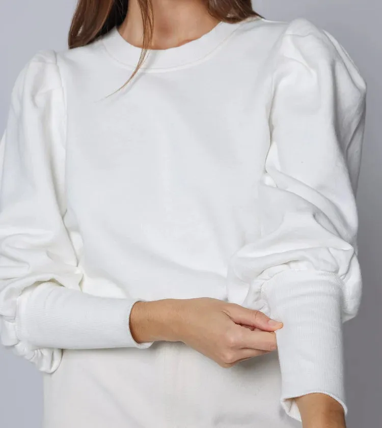 Cleobella Indi Sweatshirt, Ivory