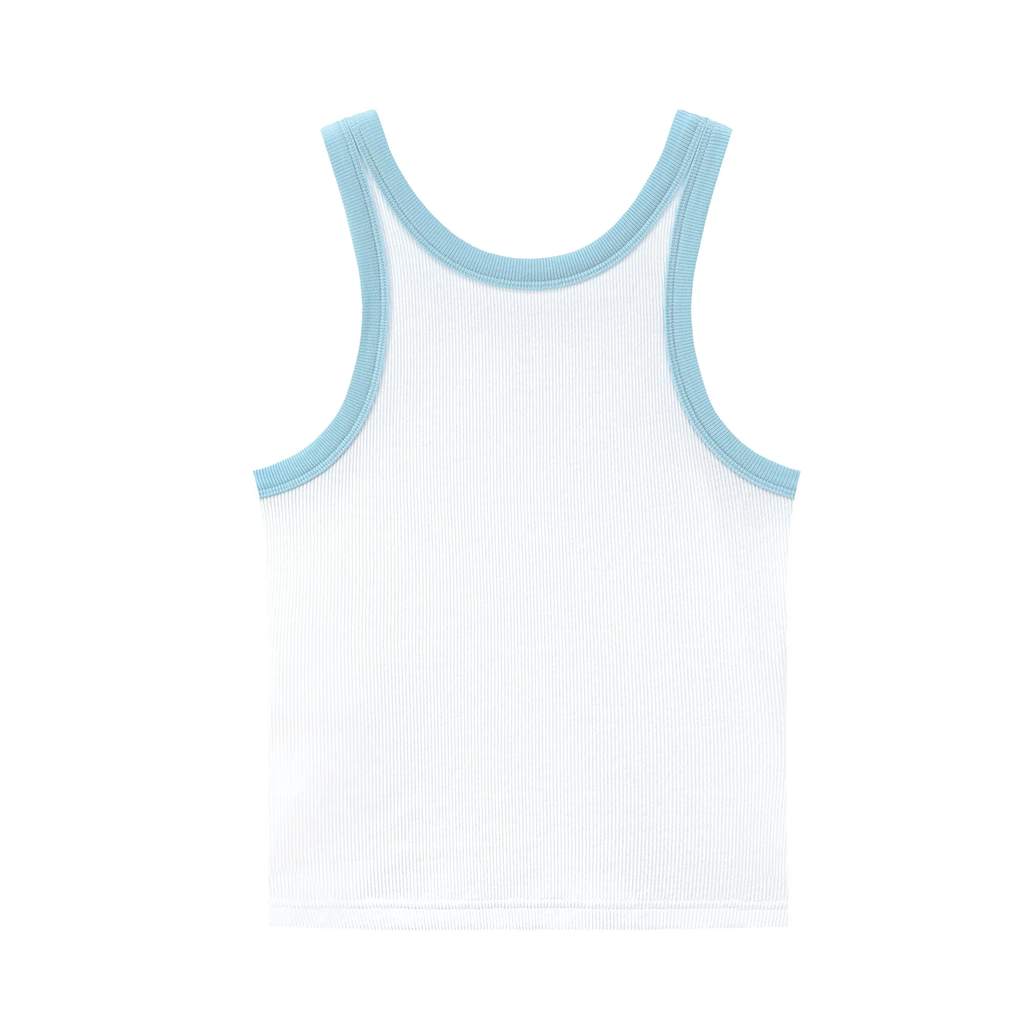 Color Matching Simple Logo Sleeveless Top