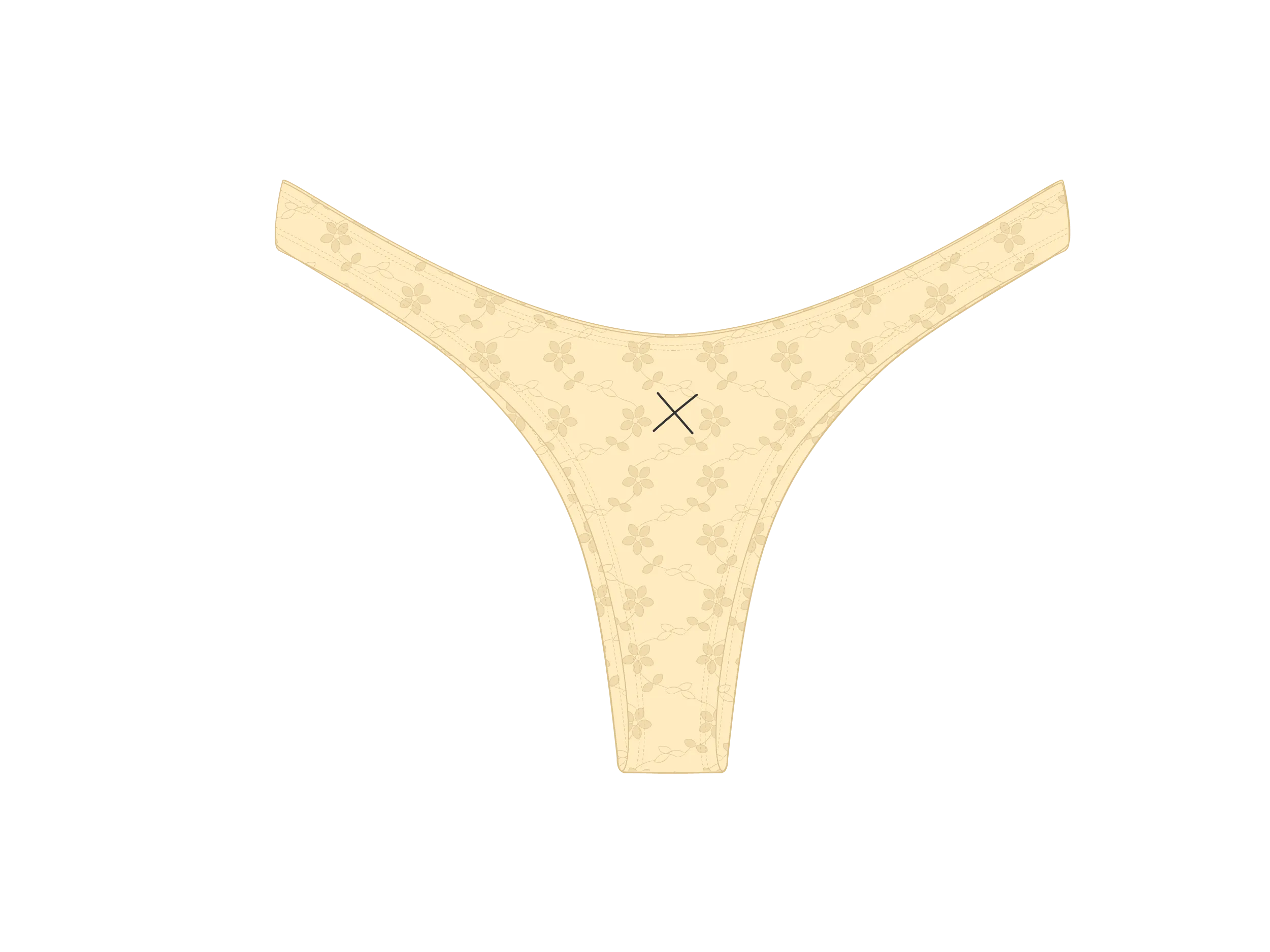 Creme Lace Chic 80's Bottoms - LACE