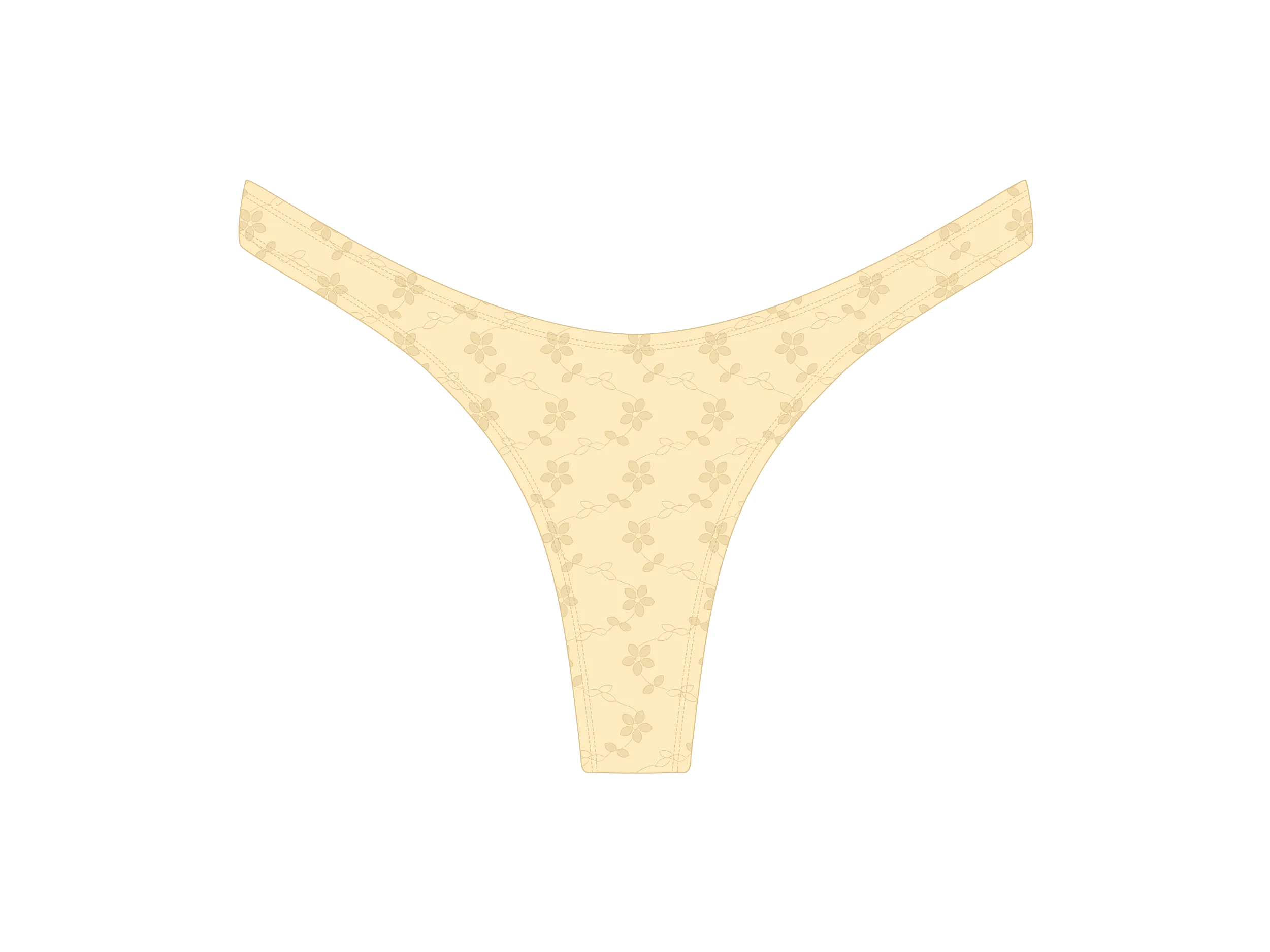 Creme Lace Chic 80's Bottoms - LACE