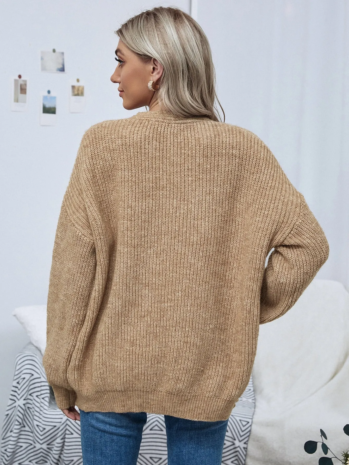 Drop Shoulder Cardigan