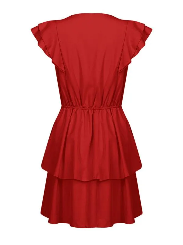 Elegant Layered Ruffle Summer Dress