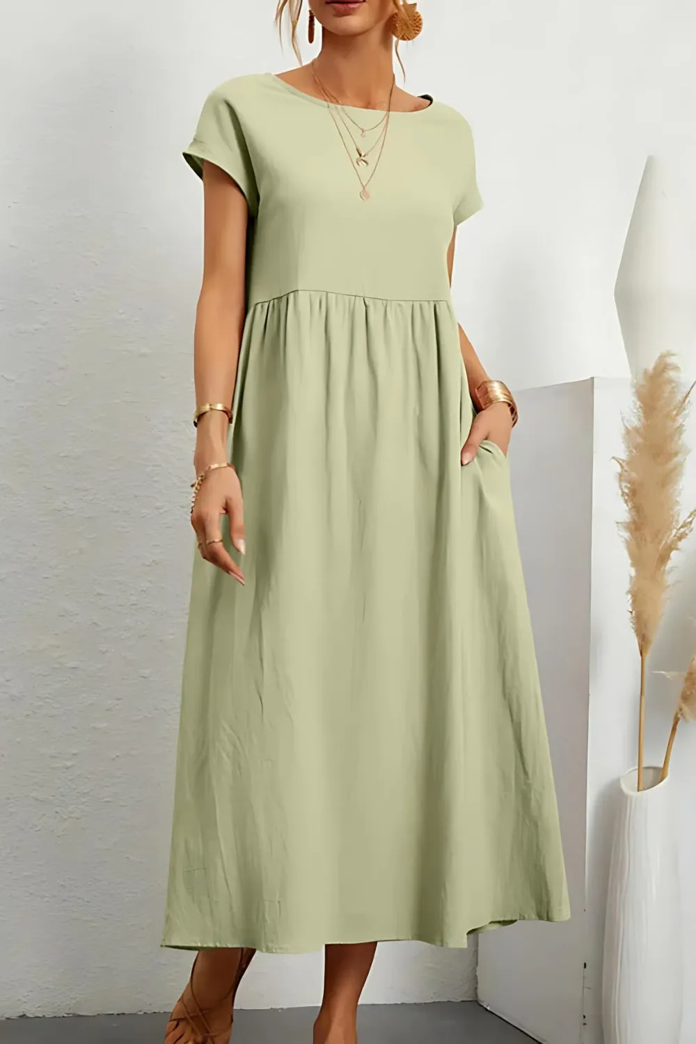 Elegant Summer Linen Dress