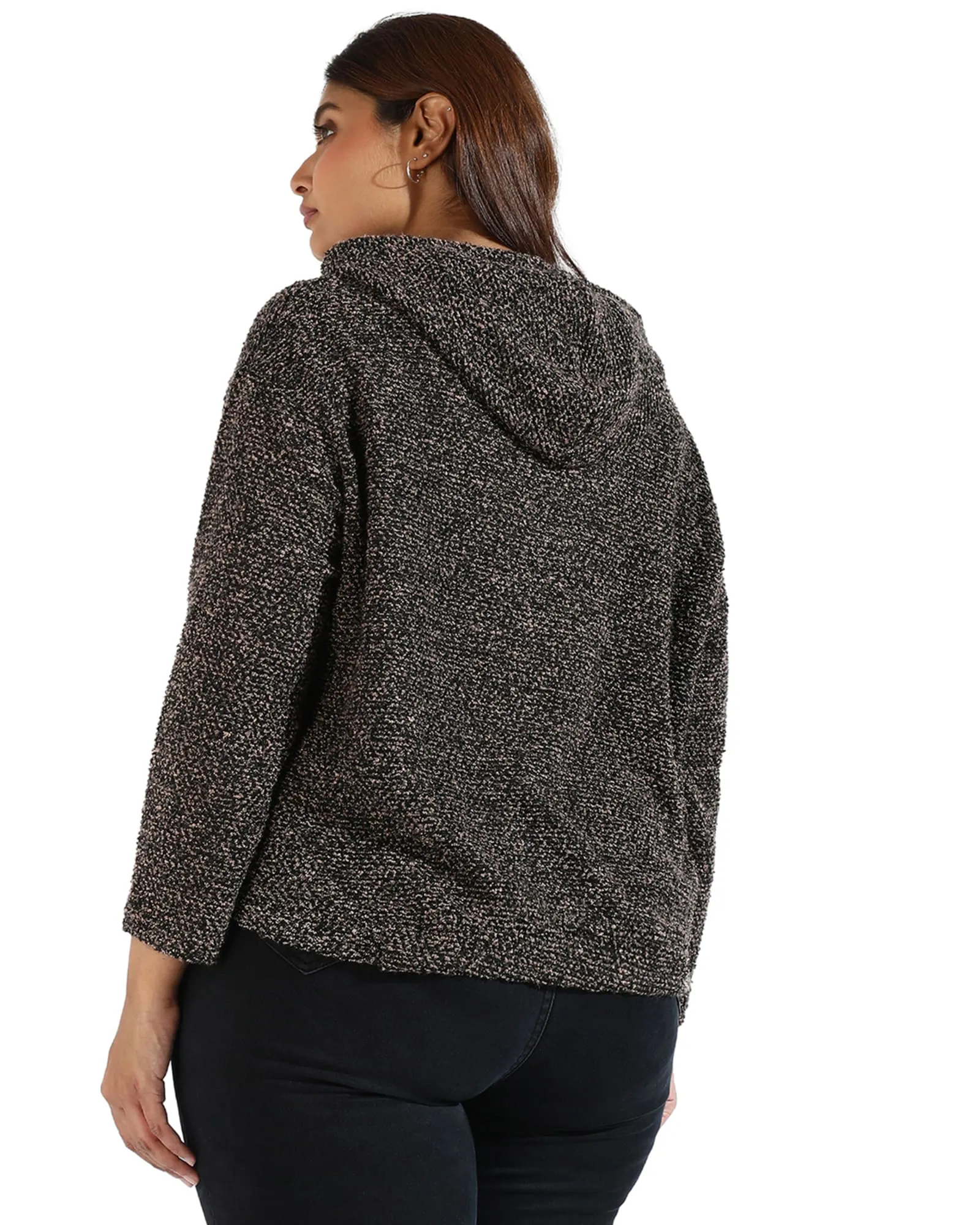 Grey Textured Sweatshirt | Charcoal Grey