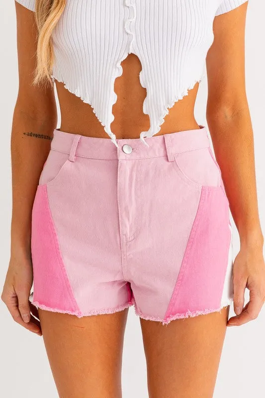 Hadley Colorblock Shorts - Pink