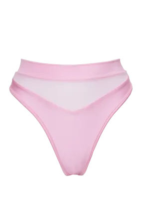 High-Cut Bottom 1/2 Mesh / BOND BABY PINK