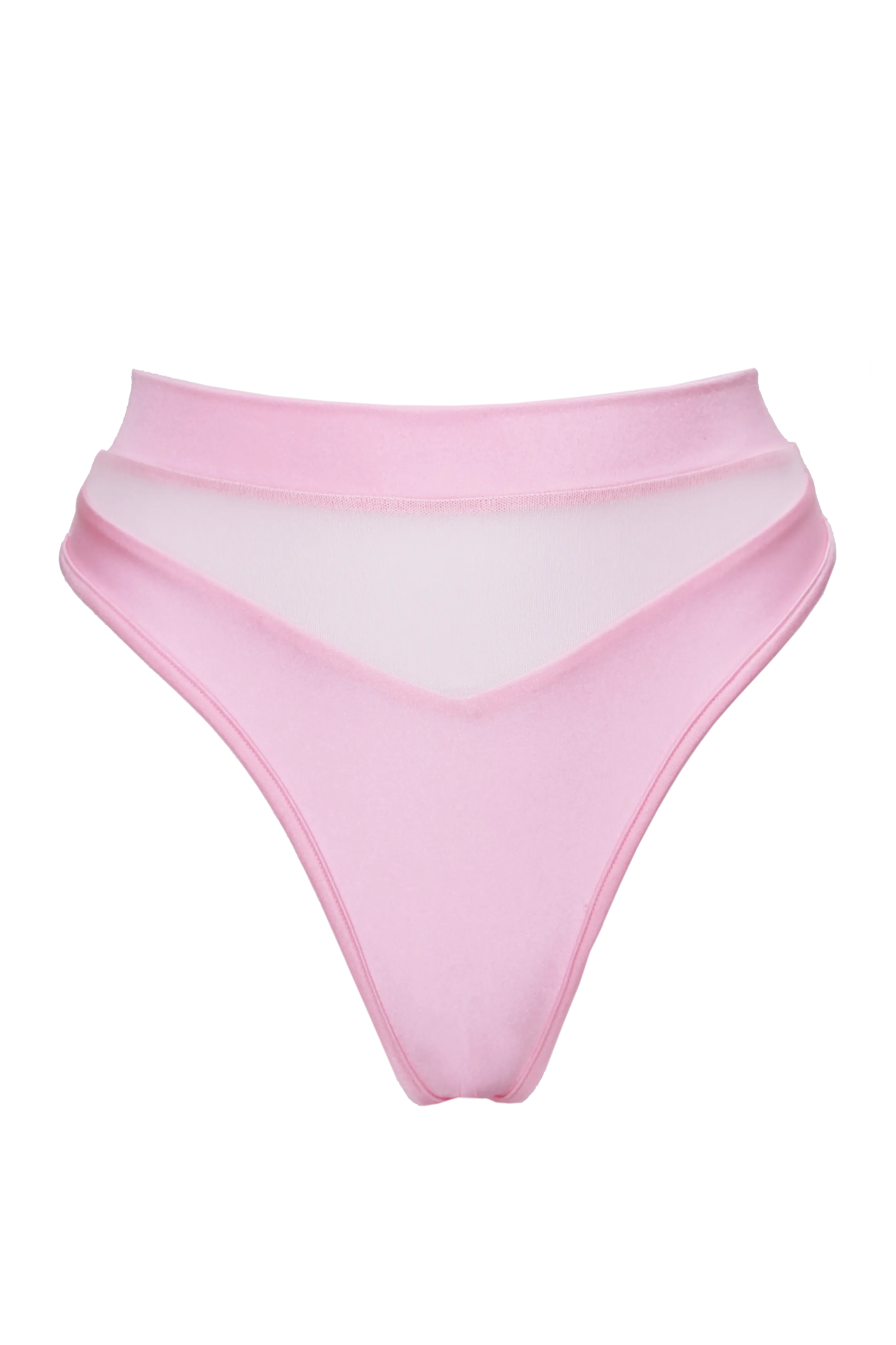 High-Cut Bottom 1/2 Mesh / BOND BABY PINK