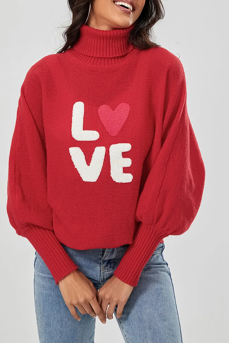 HWT1225 Love Knit Turtleneck Sweater