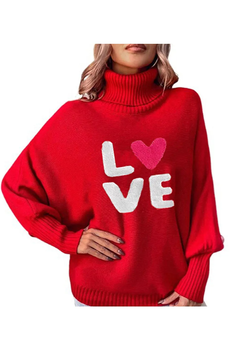 HWT1225 Love Knit Turtleneck Sweater