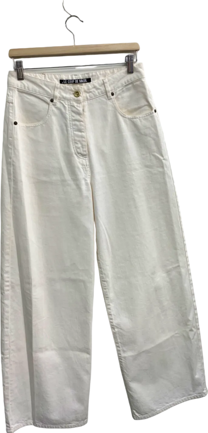 Jacquemus White Le Coup De Soleil Wide Leg Jeans W26