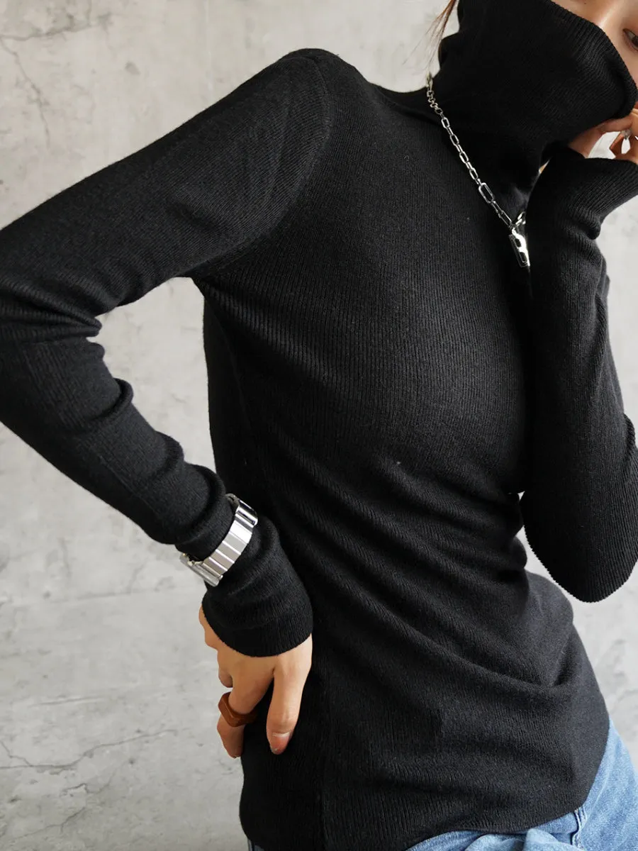 Jade Woman Slim Soft Basic Sweater