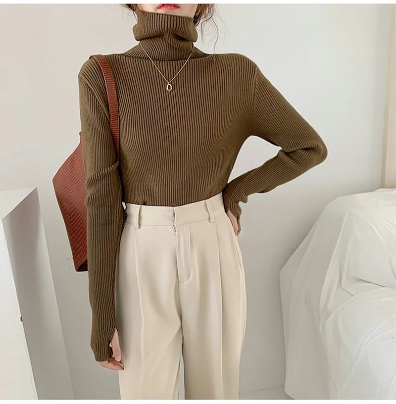 Jade Woman Slim Soft Basic Sweater