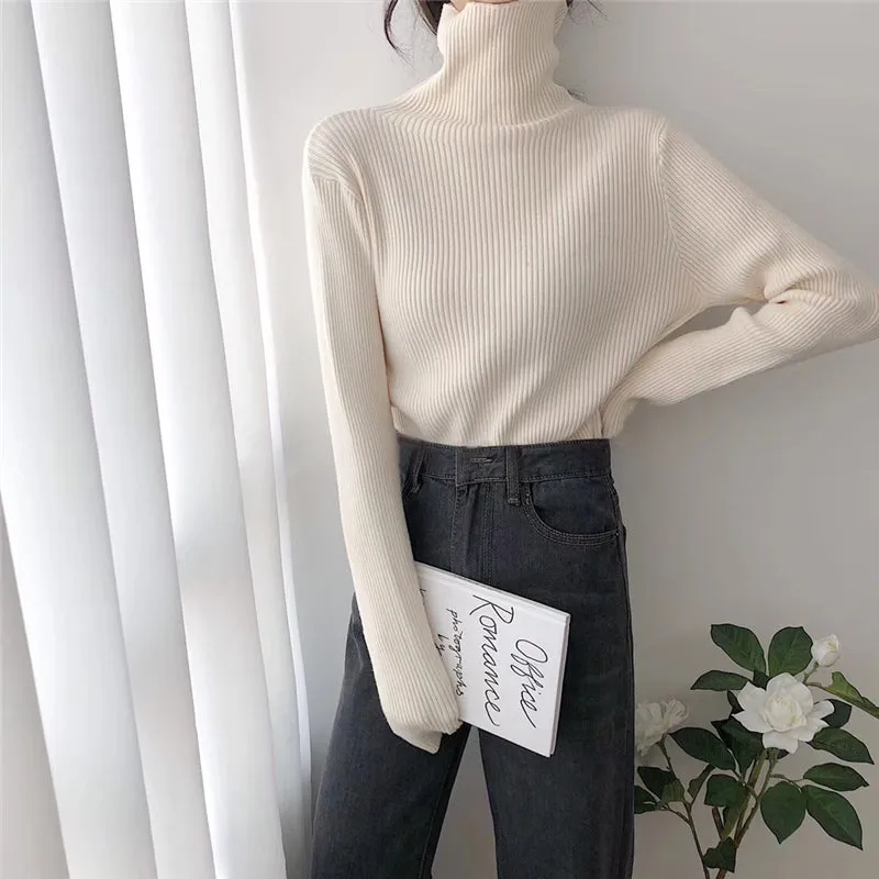 Jade Woman Slim Soft Basic Sweater