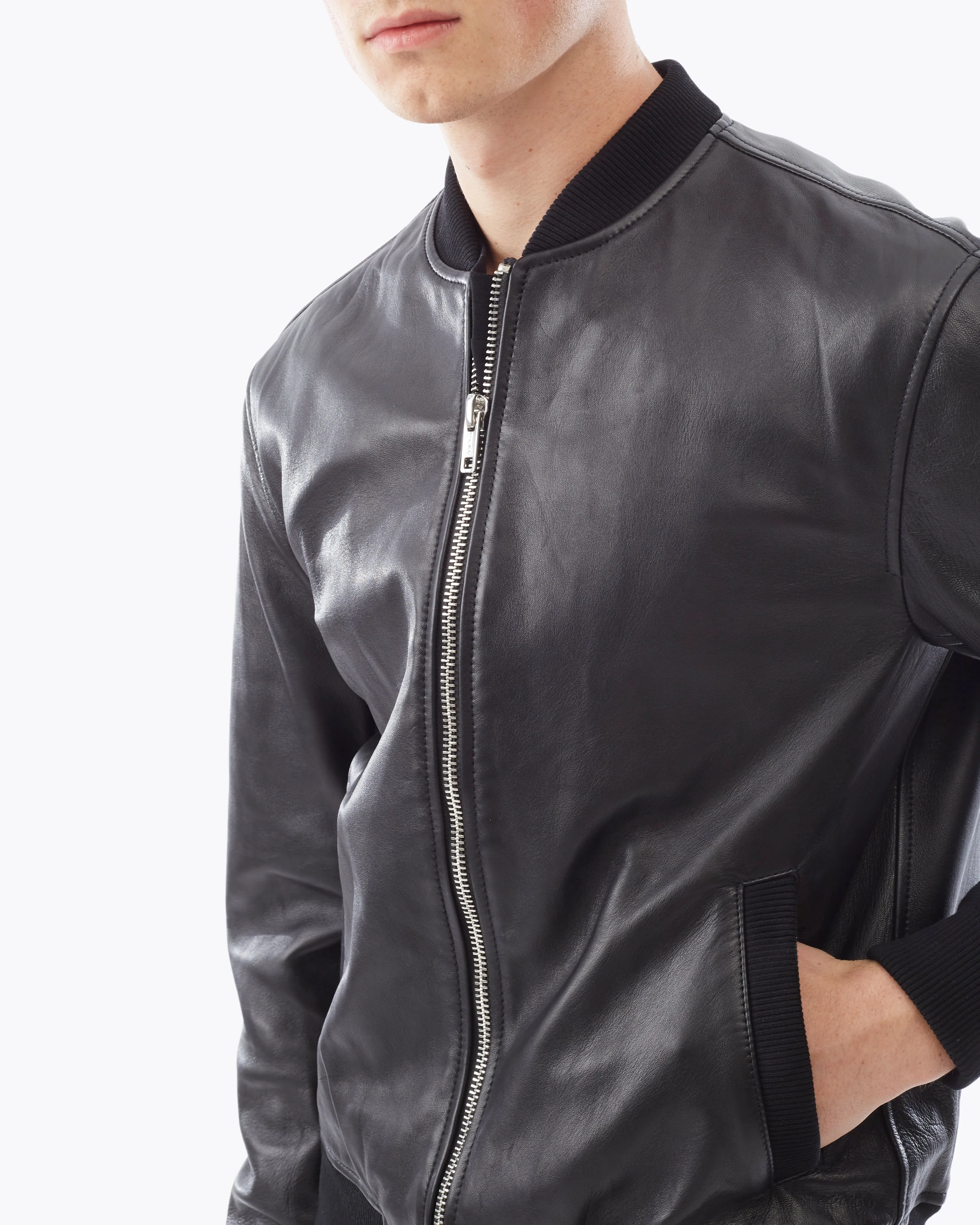 Leather Bomber Jacket