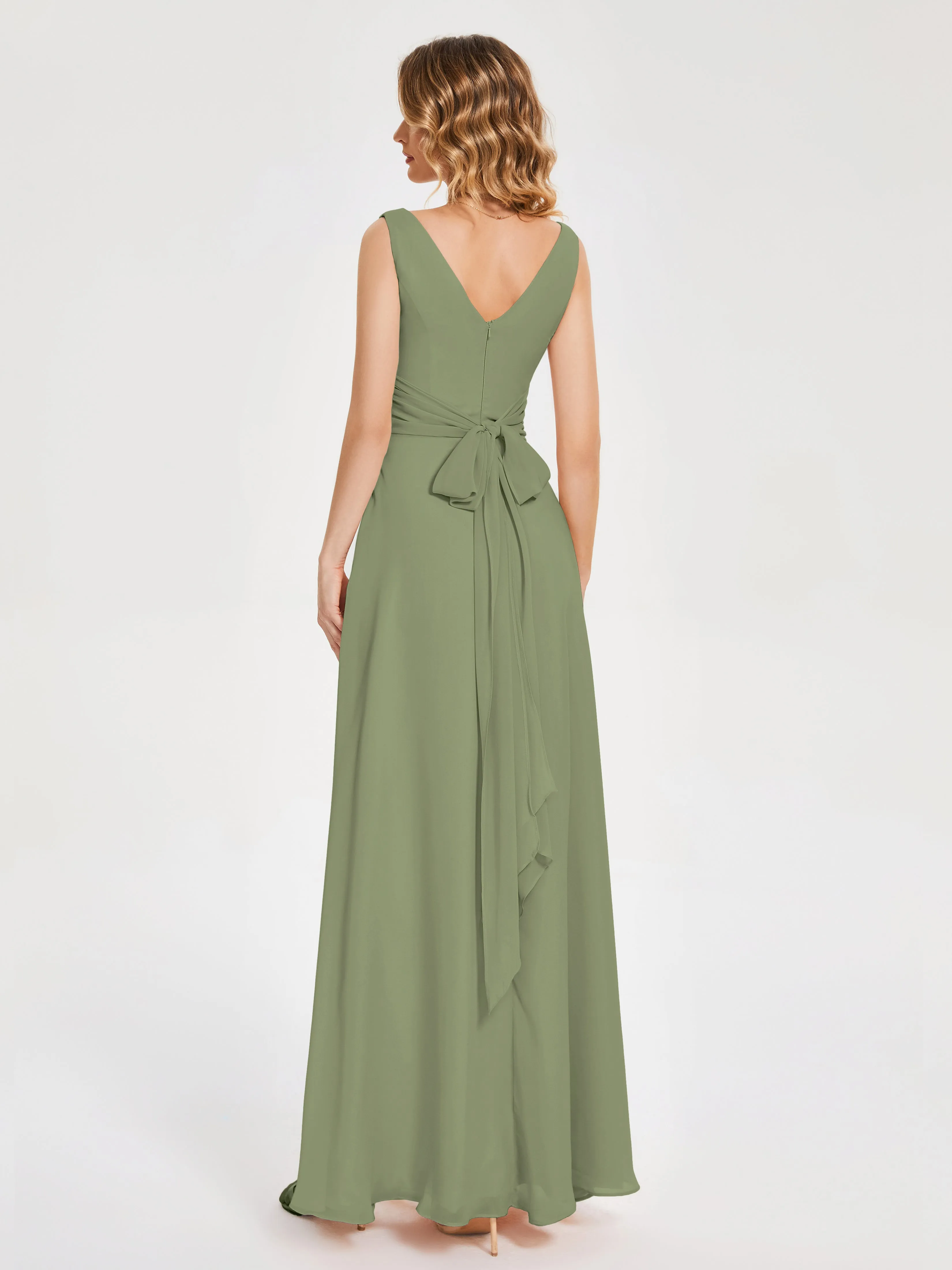 Lucille Elegant Chiffon Bridesmaid Dresses With Bow