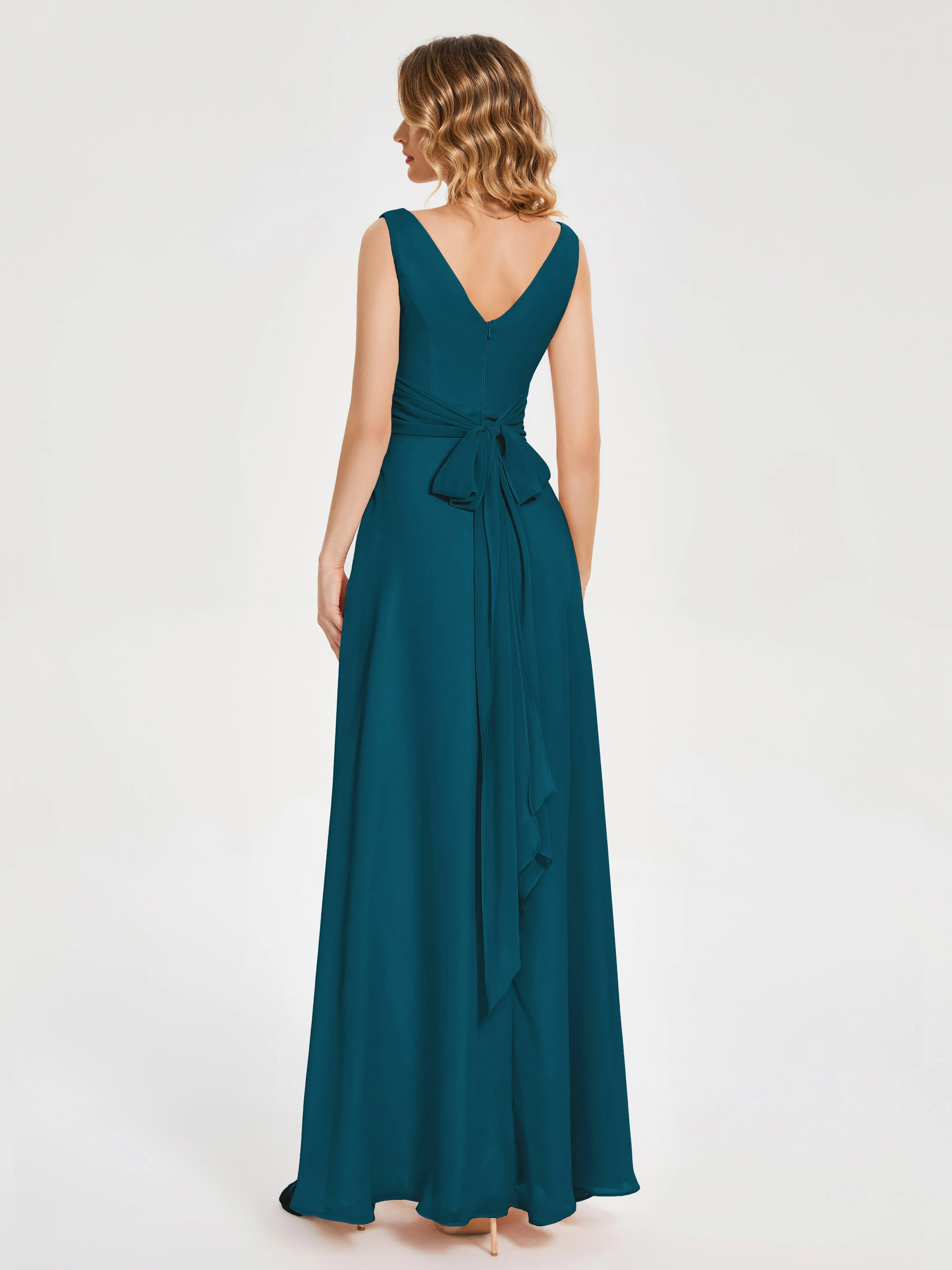 Lucille Elegant Chiffon Bridesmaid Dresses With Bow