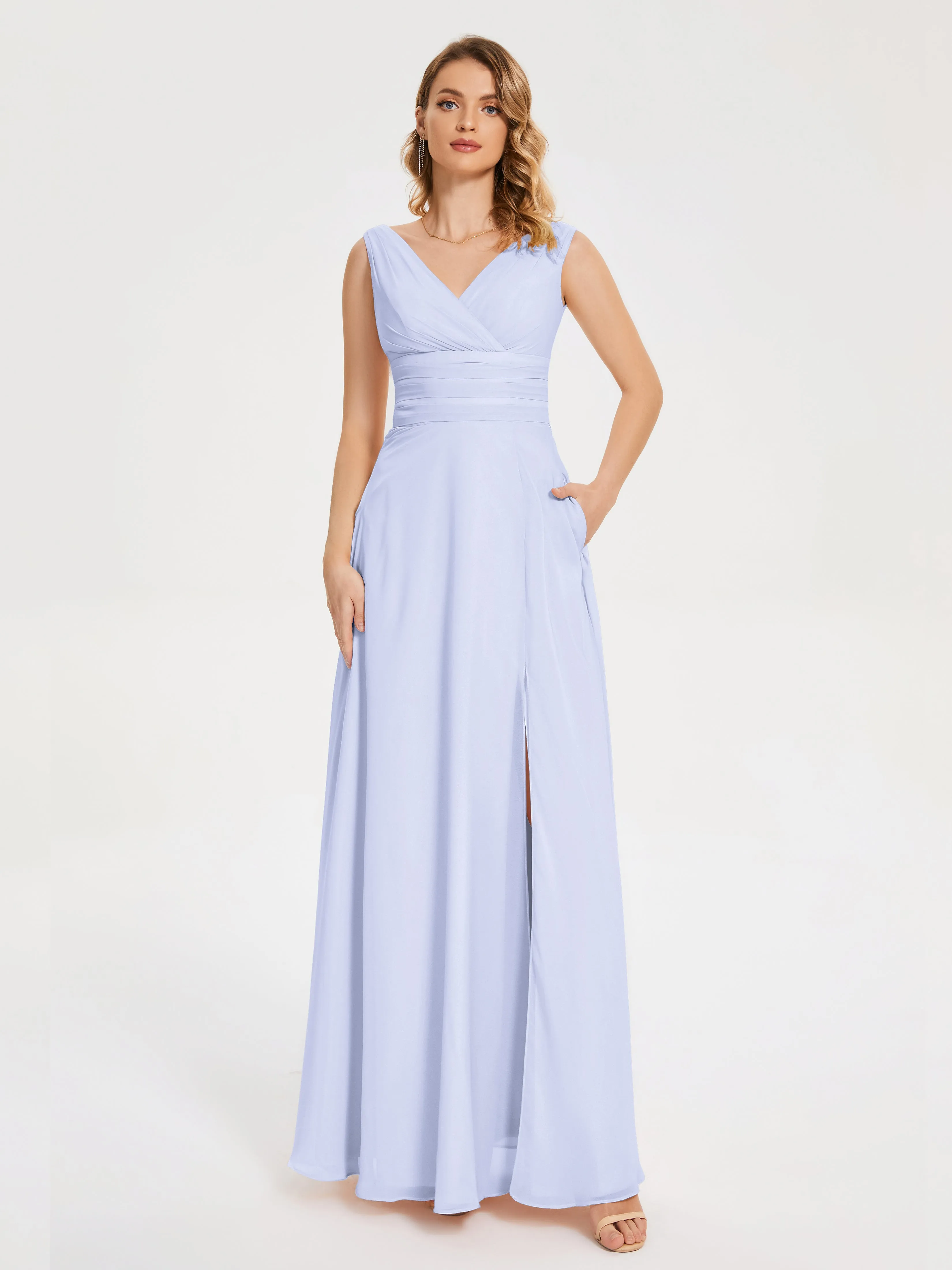 Lucille Elegant Chiffon Bridesmaid Dresses With Bow