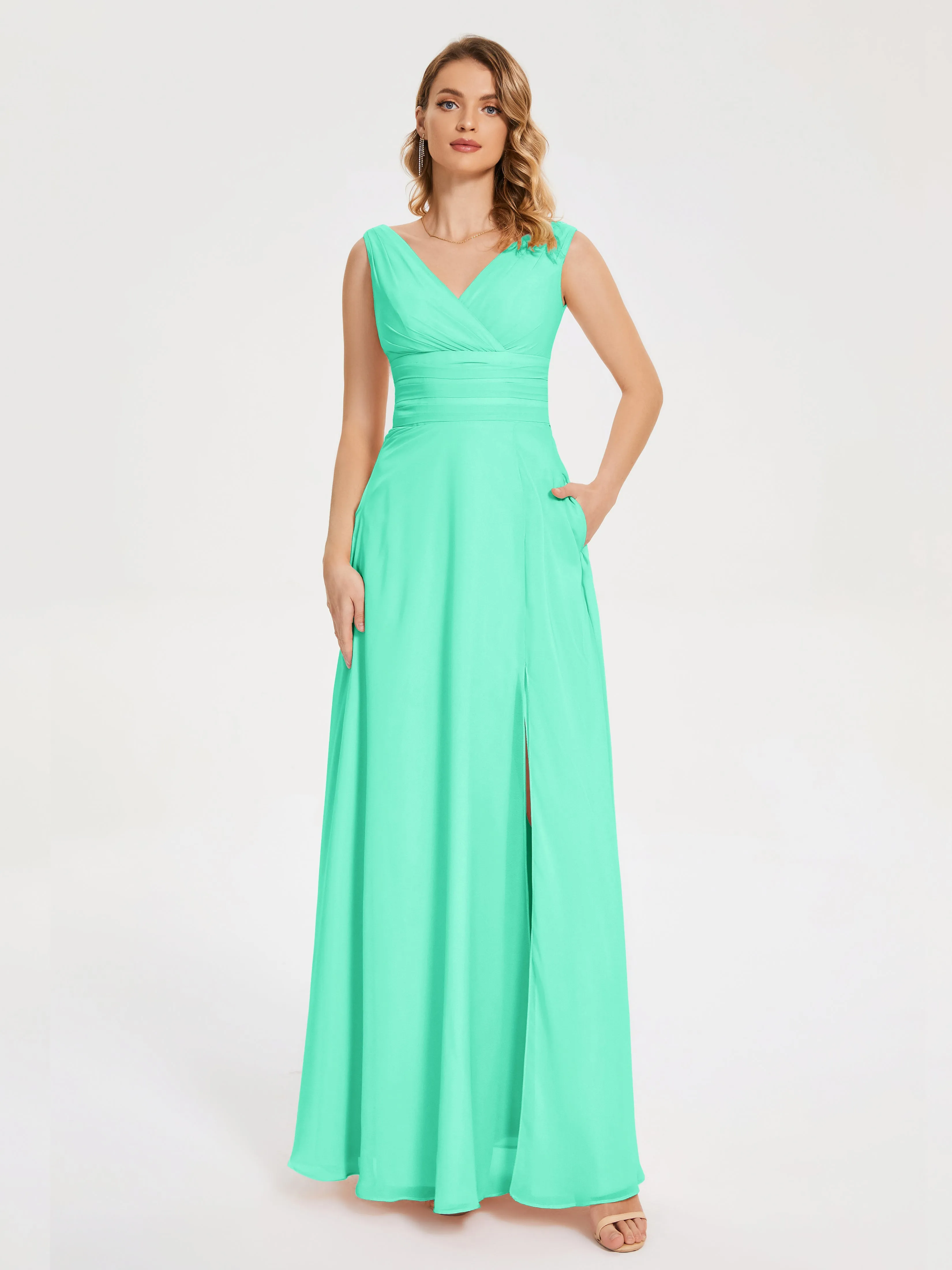 Lucille Elegant Chiffon Bridesmaid Dresses With Bow