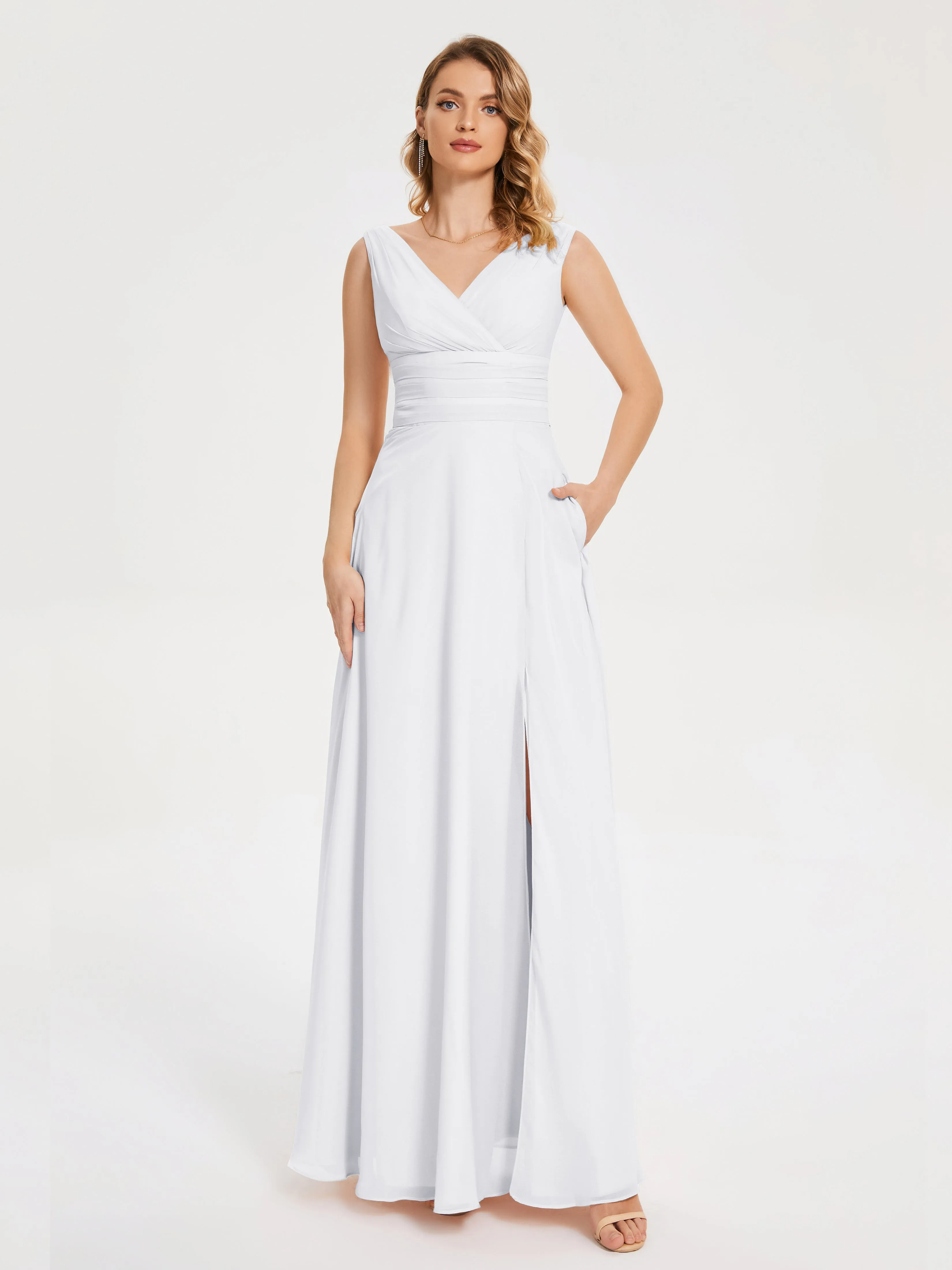 Lucille Elegant Chiffon Bridesmaid Dresses With Bow