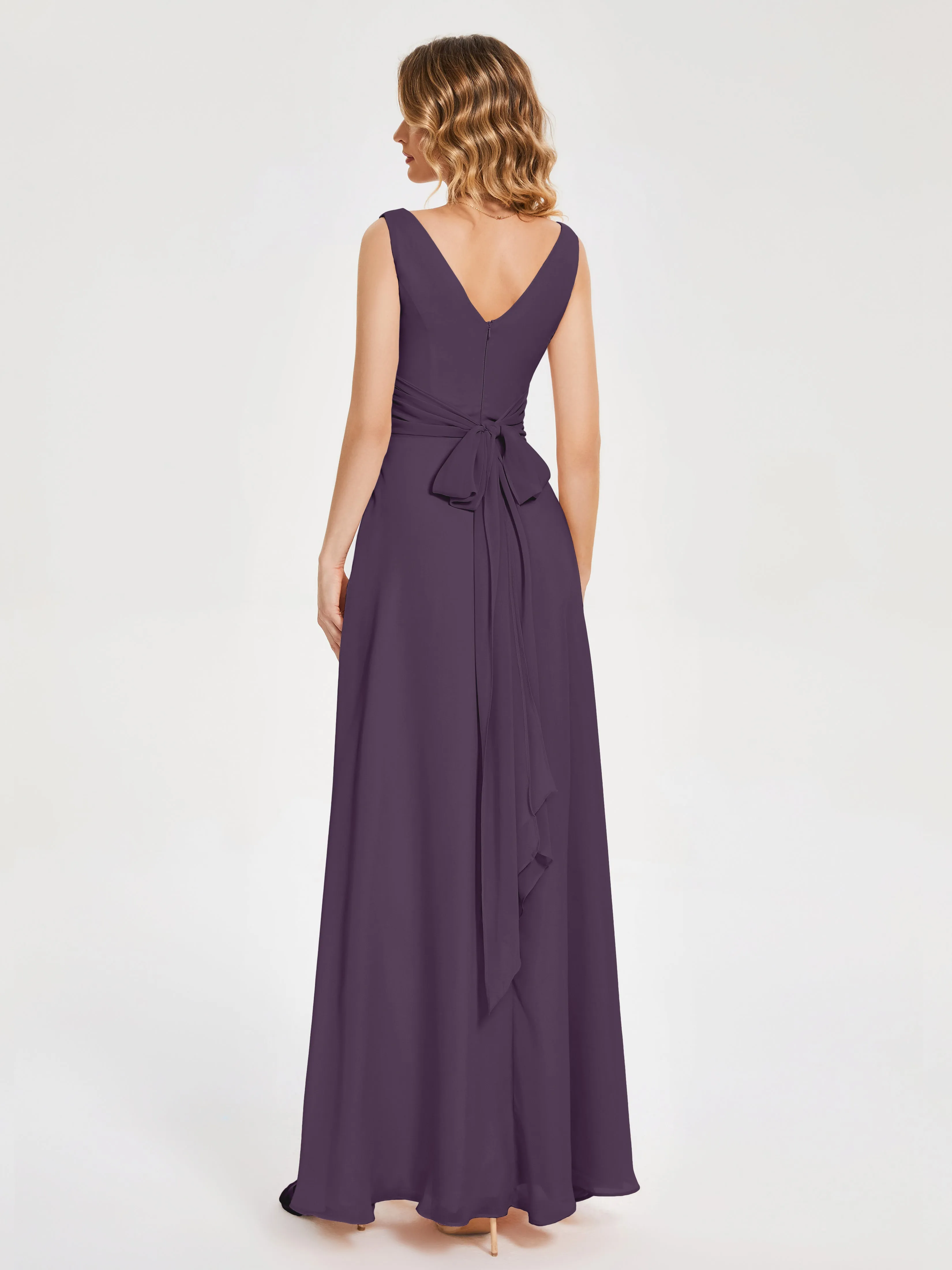 Lucille Elegant Chiffon Bridesmaid Dresses With Bow