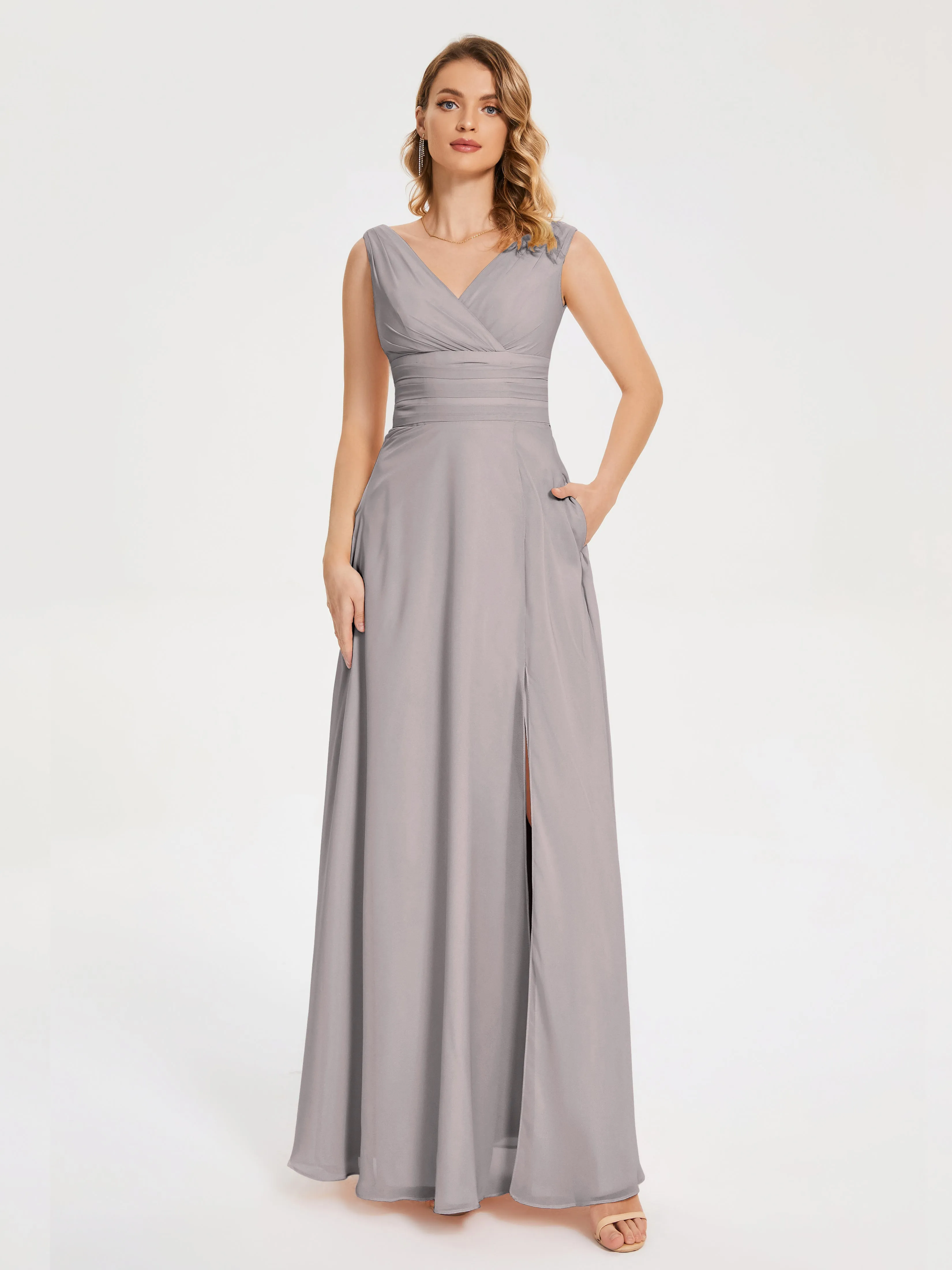 Lucille Elegant Chiffon Bridesmaid Dresses With Bow