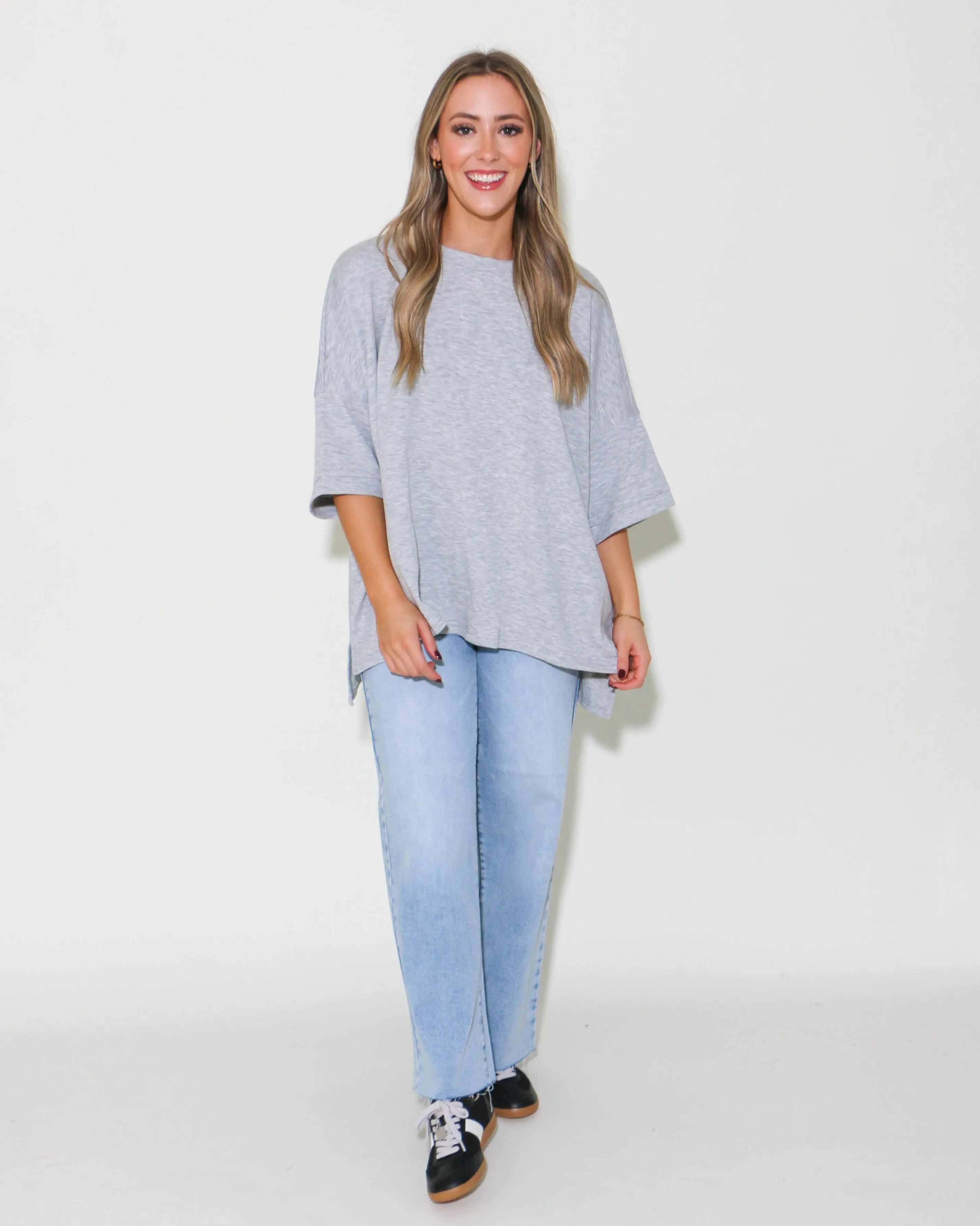 LUXE OVERSIZED TOP IN GREY