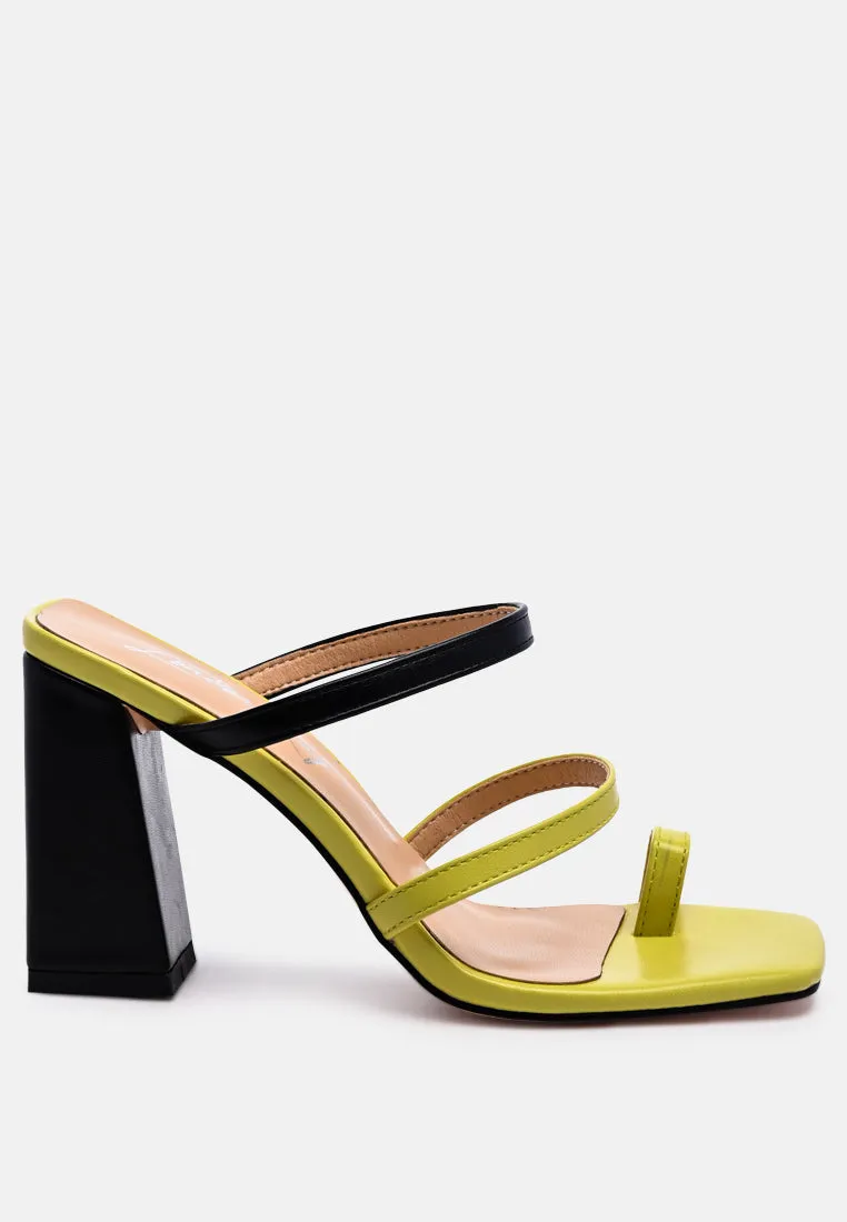 Marve Color Block Heeled Sandals