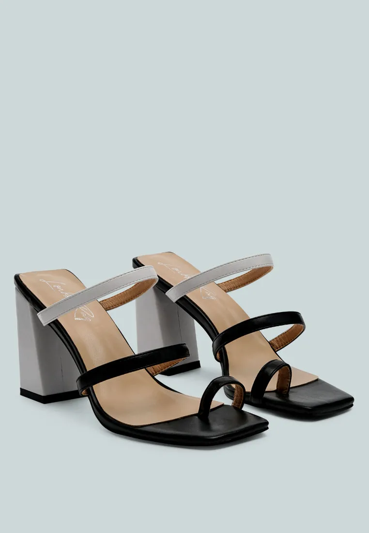 Marve Color Block Heeled Sandals