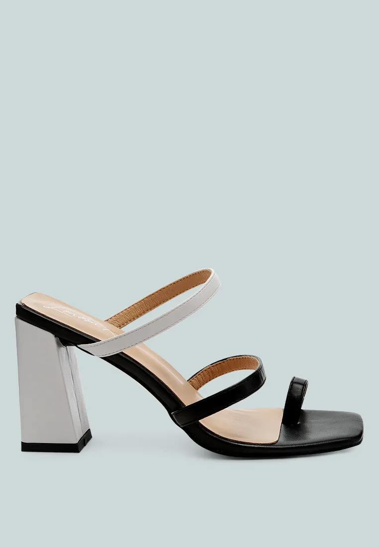 Marve Color Block Heeled Sandals