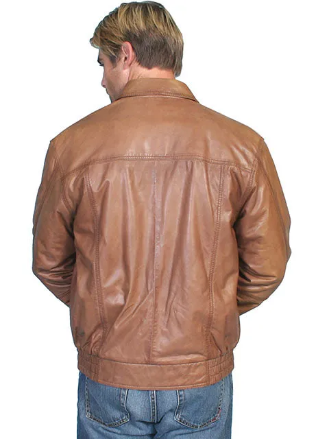 Men's Leather Jacket Collection: Scully Casual Lambskin Zip Front