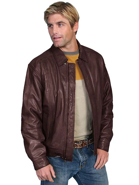 Men's Leather Jacket Collection: Scully Casual Lambskin Zip Front