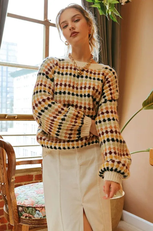 Multi-Color Crewneck Sweater