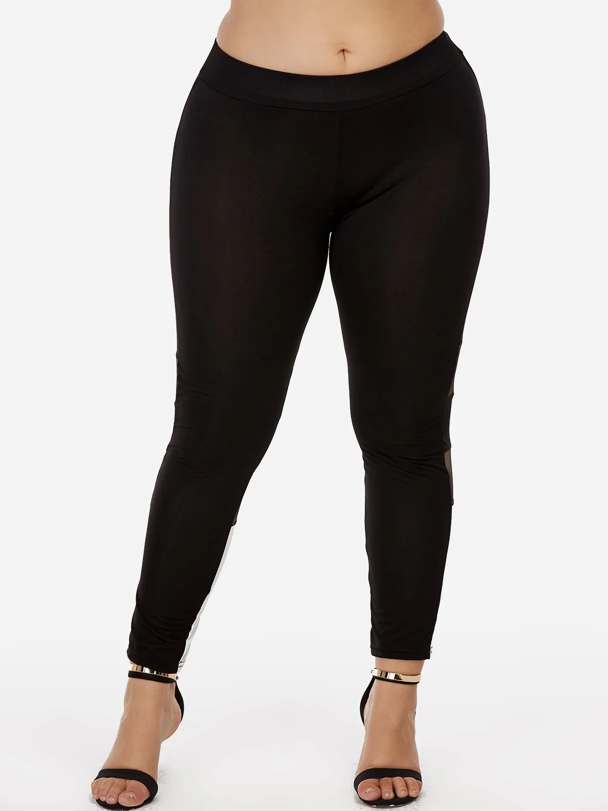 OEM ODM Plus Size Chic Mesh Leggings