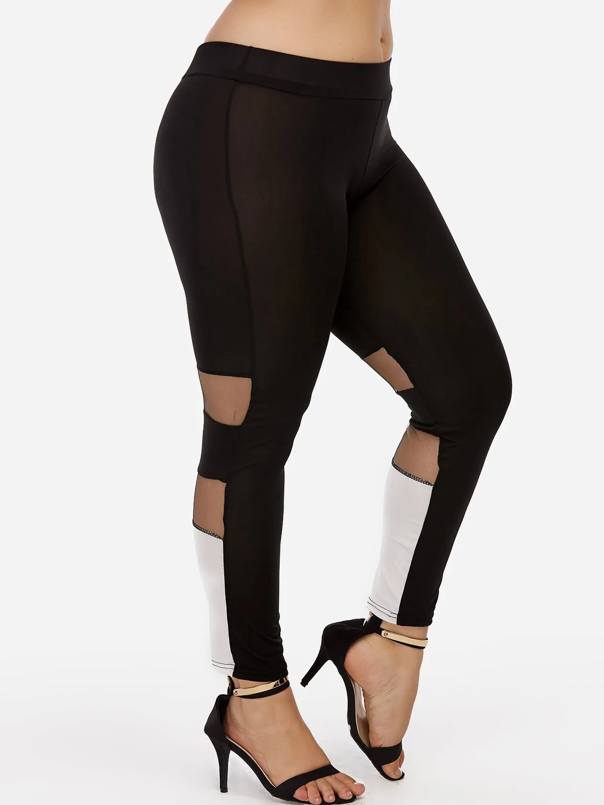 OEM ODM Plus Size Chic Mesh Leggings