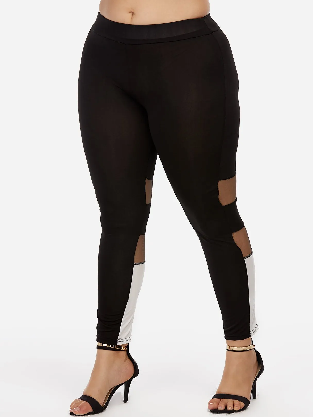 OEM ODM Plus Size Chic Mesh Leggings