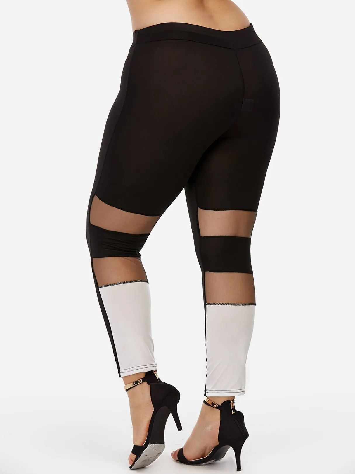 OEM ODM Plus Size Chic Mesh Leggings